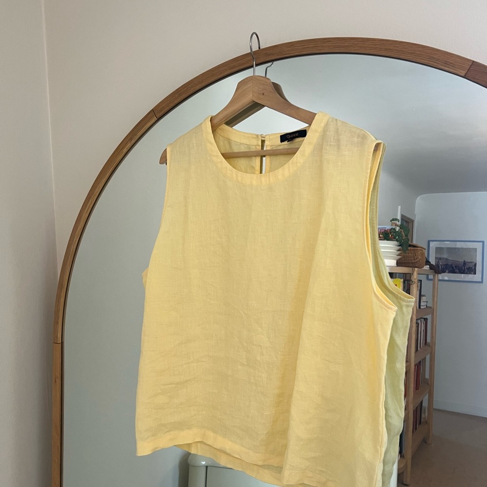 Quince European Linen Tank Butter Yellow